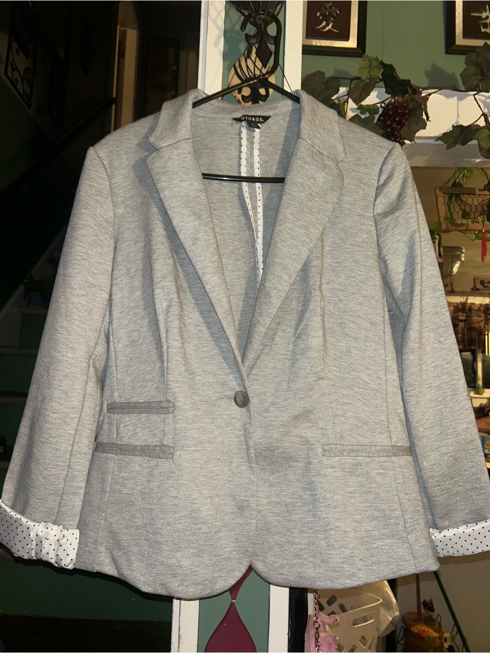 Gray dress up jacket